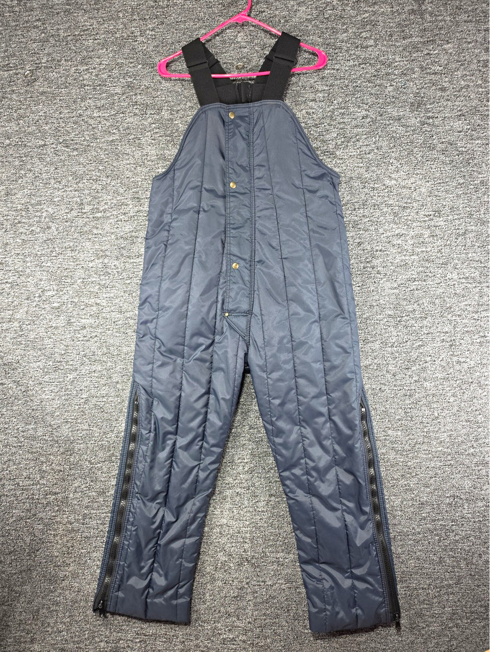 RefrigiWear Insulated bib Overalls Mens Small Nevy Cold Weather Workwear USA